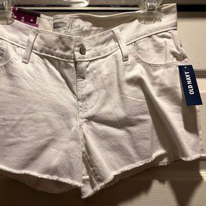 NWT Old Navy White Denim Diva Shorts